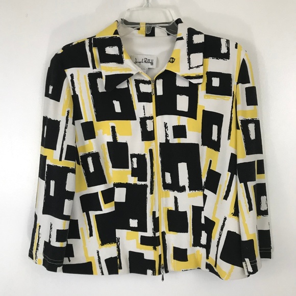 Joseph Ribkoff Jackets & Blazers - Joseph Ribkoff VTG Yellow Color Block Jacket 10